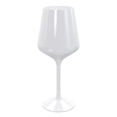 16 Oz. White Stemmed Plastic Wine Glasses | 12 Count